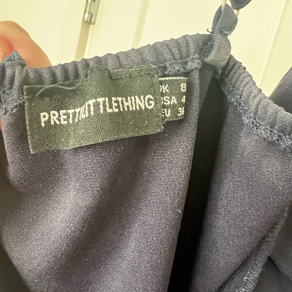 PrettyLittleThing Navy Corset Dress Midi - Picture 4 of 5